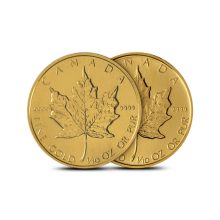 1/10 oz Canadian Gold Maple Leaf Coin (Random Year)