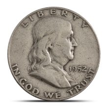 90% Silver US Franklin Half Dollars ($1 FV)