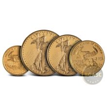 4-Coin Proof American Gold Eagle Set (Random Year, Box + CoA)