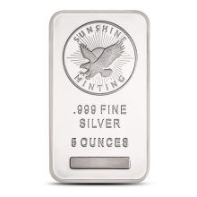 5 oz Sunshine Silver Bar