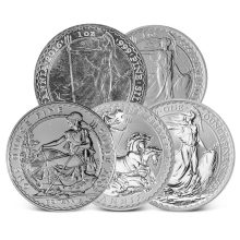 1 oz British Silver Britannia Coin (Random Year)