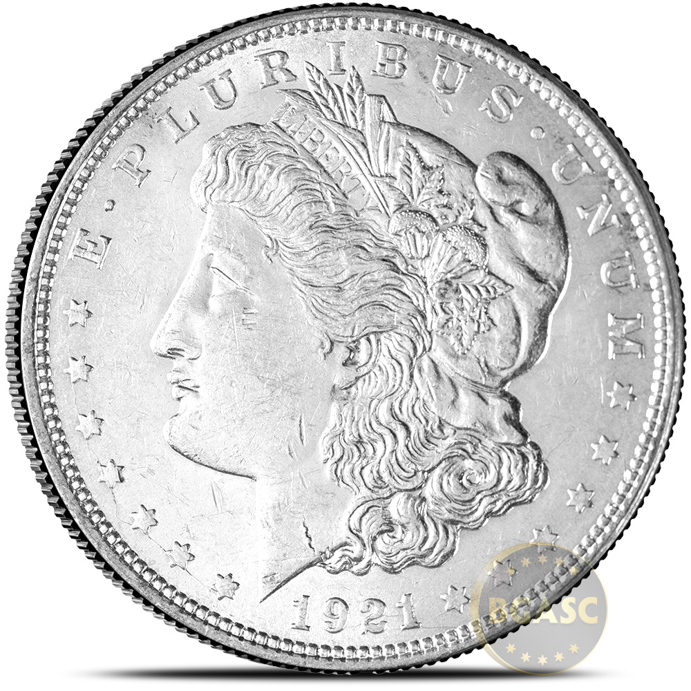 1921 Morgan Silver Dollar Coin VG L BGASC 1921-morgan-silver-dollar-coin-vg-l-bgasc