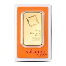 100 Gram Valcambi Gold Bar (New w Assay)