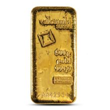 500 Gram Valcambi Cast Gold Bar (New w Assay)