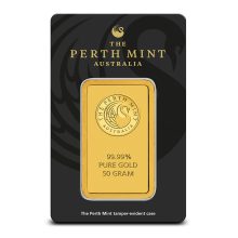 50 Gram Perth Mint Gold Bar (New w Assay)