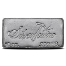 10 oz SilverTowne Hand Poured Loaf Silver Bar