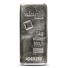 1 Kilo Valcambi Cast Silver Bar