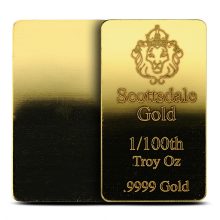 1/100 oz Scottsdale Gold Bar (New)