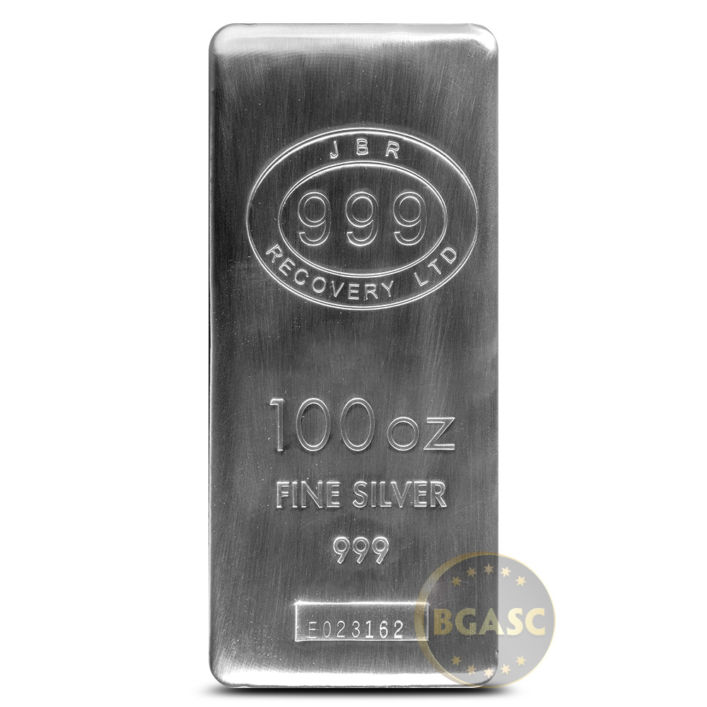 100 Oz JBR Silver Bar (New) L BGASC™