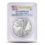 2021-W 1 oz Proof American Silver Eagle Coin PCGS PR69 DCAM FS (Type 2)