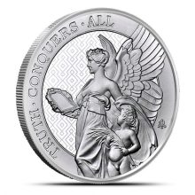 2022 1 oz St. Helena Silver Queen’s Virtues Truth Coin (BU)