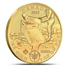 2022 1 oz Canadian Gold Prospecting for Gold Coin (BU w Assay)
