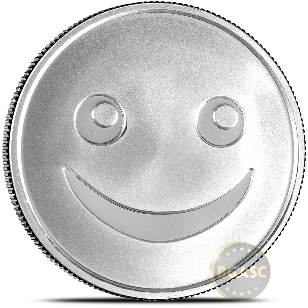 1 oz Emoji Smiley Silver Round (New) l BGASC™