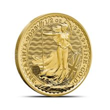 2023 1/2 oz British Gold Britannia Coin (BU, King Charles Obverse)