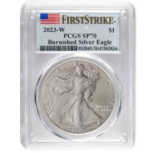 2023-W 1 oz Burnished American Silver Eagle Coin PCGS SP70 FS