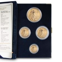 2005-W Proof American Gold Eagle 4-Coin Set with Box &amp; CoA