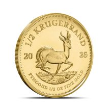2025 1/2 oz South African Gold Krugerrand Coin (BU)