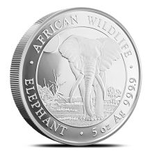 2025 5 oz Somalia Silver Elephant Coin (BU)