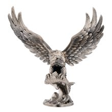 1 oz Antique Finish Eagle Silver Statue (New w CoA)