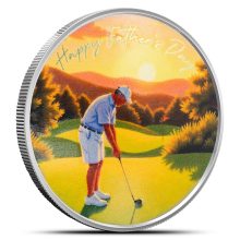 1 oz Scottsdale Mint Colorized Silver Father's Day Tee Time with Dad Round (New)