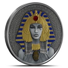 2025 2 oz Antique Colorized Niue Silver Cleopatra Coin (Box + CoA)