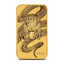 2025 1 oz Australian Rectangular Gold Dragon Coin (BU)