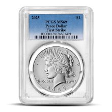 2025 Peace Silver Dollar Coin PCGS MS69 FS