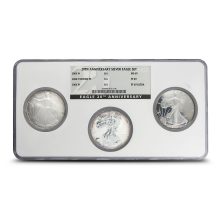 2006-W Proof American Silver Eagle 3-Coin Set NGC MS/PF69 (Varied Label)