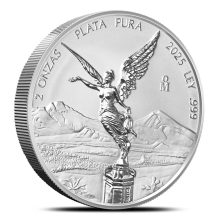 2025 2 oz Reverse Proof Mexican Silver Libertad Coin