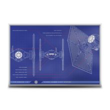 2025 1 oz Colorized Niue Silver Star Wars Blueprint Series Tie Fighter Foil Coin (Box + CoA)