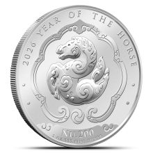 2026 1 oz Kingdom of Bhutan Lunar Horse Silver Coin (BU)
