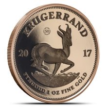 2017 1 oz Proof 50th Anniversary South African Gold Krugerrand Coin (Box + CoA)