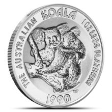1990 1 oz Australian Platinum Koala Coin