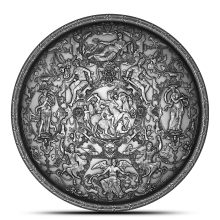 2025 2 oz Antique Niue Silver Ghisi Shield Convex Concave Coin (Box + CoA)