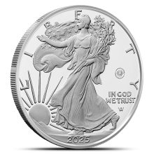 2025-W 1 oz Proof Laser Beam Privy American Silver Eagle Coin (Box &amp; CoA)
