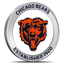 1 oz Colorized NFL Chicago Bears Silver Round (BU)