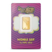 5 Gram PAMP Suisse Willy Wonka Chocolate Gold Bar (New w Assay)