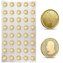 2026 1/10 oz Canadian Gold Maple Leaf Sheet (40 Coins, BU)