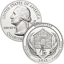 2015 5 oz ATB Homestead National Monument Silver Coin