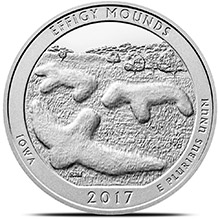 2017 5 oz ATB Effigy Mounds National Monument Silver Coin