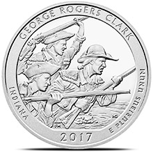 2017 5 oz ATB George Rogers Clark National Historical Park Silver Coin (BU)