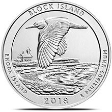 2018 5 oz ATB Block Island National Wildlife Refuge Silver Coin