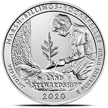 2020 5 oz ATB Marsh-Billings-Rockefeller National Historical Park Silver Coin