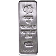 100 oz PAMP Suisse Cast Silver Bar (w Assay)