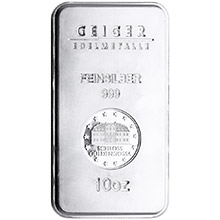 10 oz Geiger Security Line Silver Bar