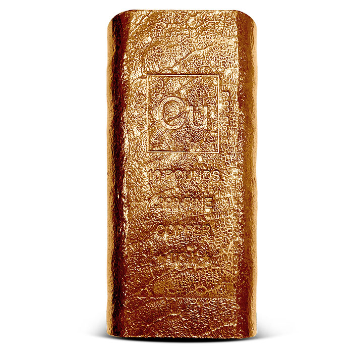 10 Pound Elemental Cast Copper Bar (New)